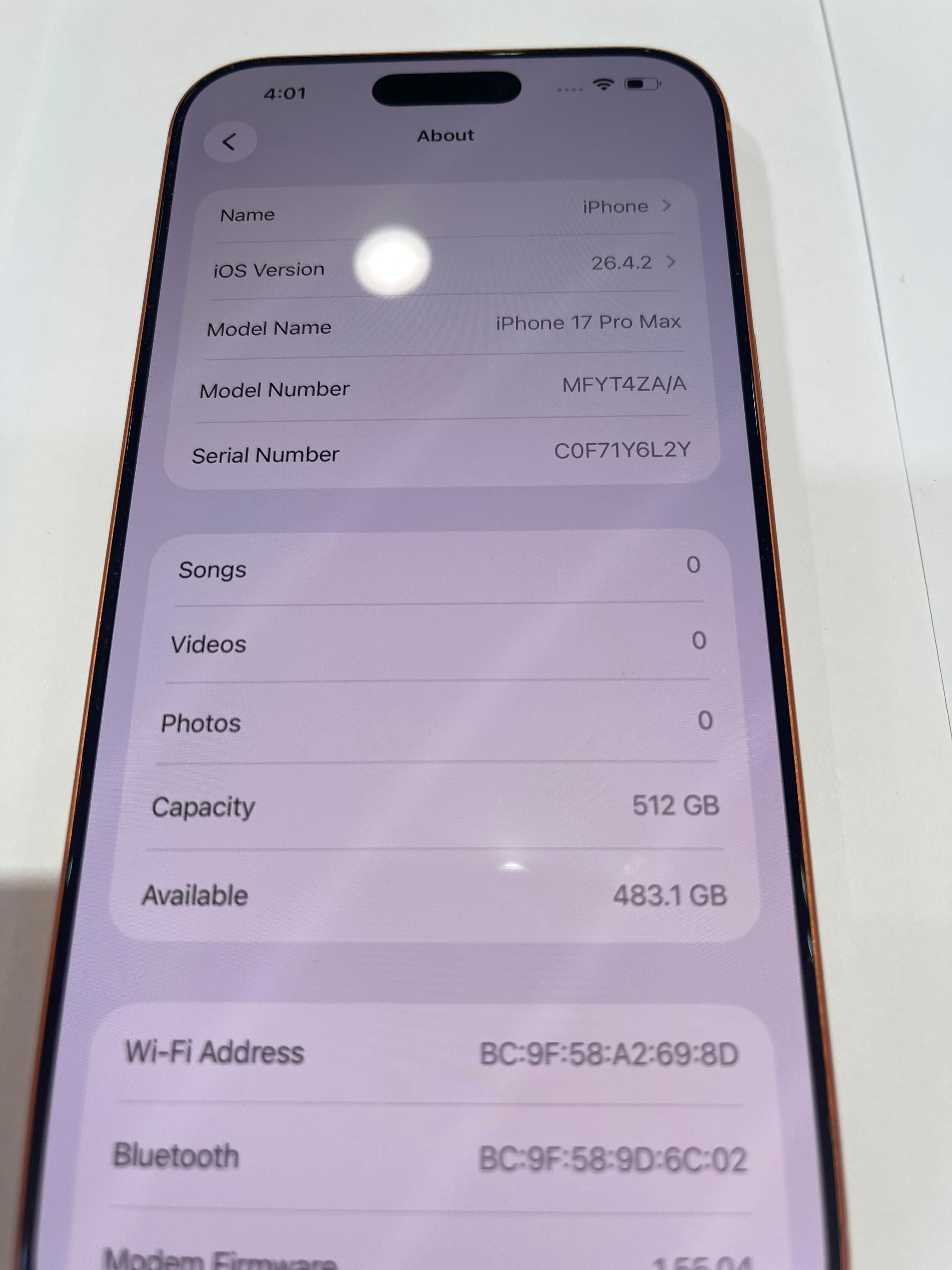iPhone 17 Pro Max - 256GB - HK Version - Open Box